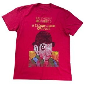 Anthony Burgess A Clockwork Orange Vintage Inspired Movie T-Shirt Red Graphic M